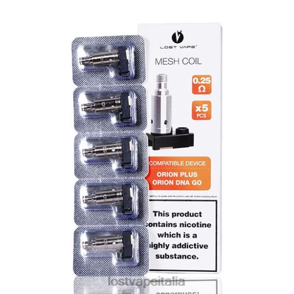 Lost Vape Orion più bobine sostitutive del DNA (confezione da 5) 0,25ohm FTP8B36 Lost Vape Flavors Italia