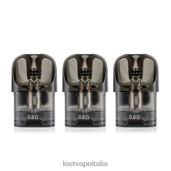 Lost Vape URSA cialde sostitutive | 2,5 ml (confezione da 3) verde 0,8ohm FTP8B125 Lost Vape Contact Italia
