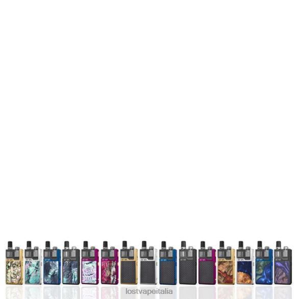 Lost Vape Orion più kit dispositivo DNA Pod fibra di carbonio testurizzata oro FTP8B488 Lost Vape Review Italia