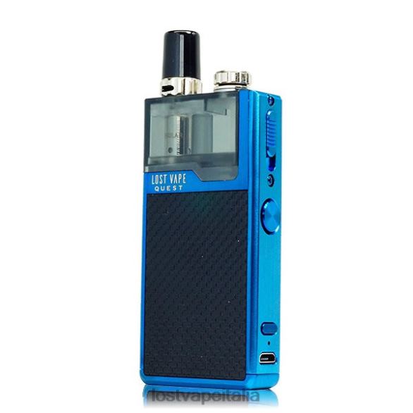 Lost Vape Quest Kit completo del dispositivo orion q pod trama blu/nera FTP8B465 Lost Vape Contact Italia