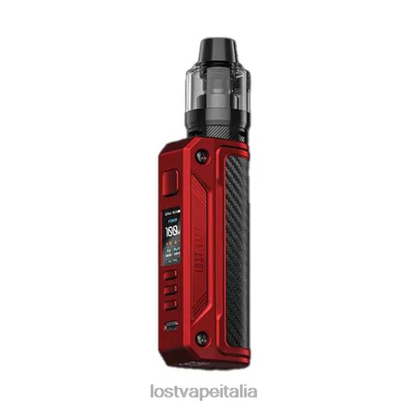 Lost Vape Thelema Kit singolo da 100 W rosso opaco/fibra di carbonio FTP8B172 Lost Vape Milano