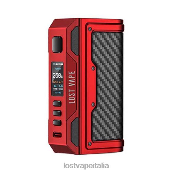 Lost Vape Thelema ricerca 200w mod rosso opaco/fibra di carbonio FTP8B178 Lost Vape Review Italia