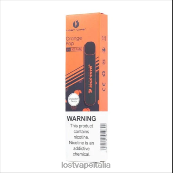 Lost Vape Mana bastone usa e getta | 300 sbuffi | 1,2 ml pop arancione 5% FTP8B523 Lost Vape Pods Near Me