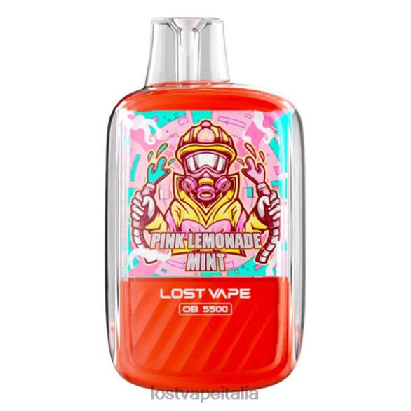 Lost Vape Orion ob5500 5500 erogazioni 14ml 50mg monouso menta limonata rosa FTP8B105 Lost Vape Contact Italia
